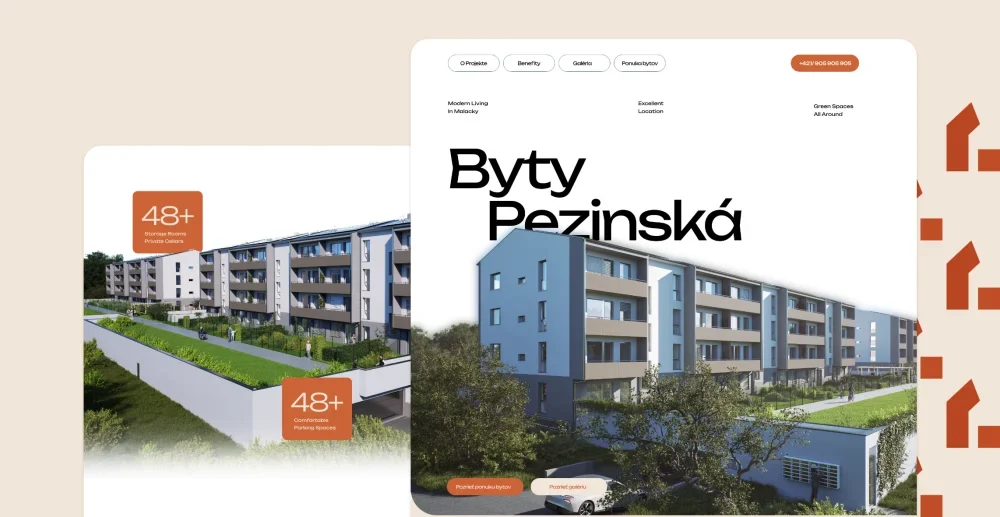 Tvorba webových stránok pre developerské projekty, ktoré podporujú predaj a zvyšujú dôveru