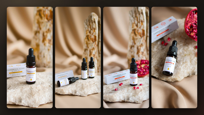 InHype — produktové fotografie CBD olejov
