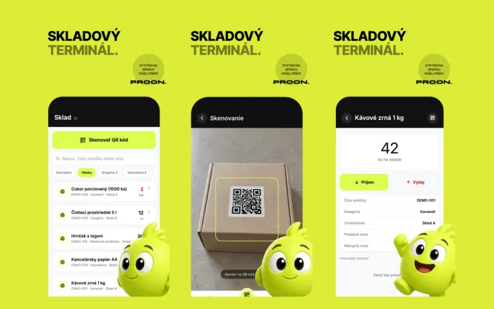 Proon. Mobilný terminál — skladová aplikácia