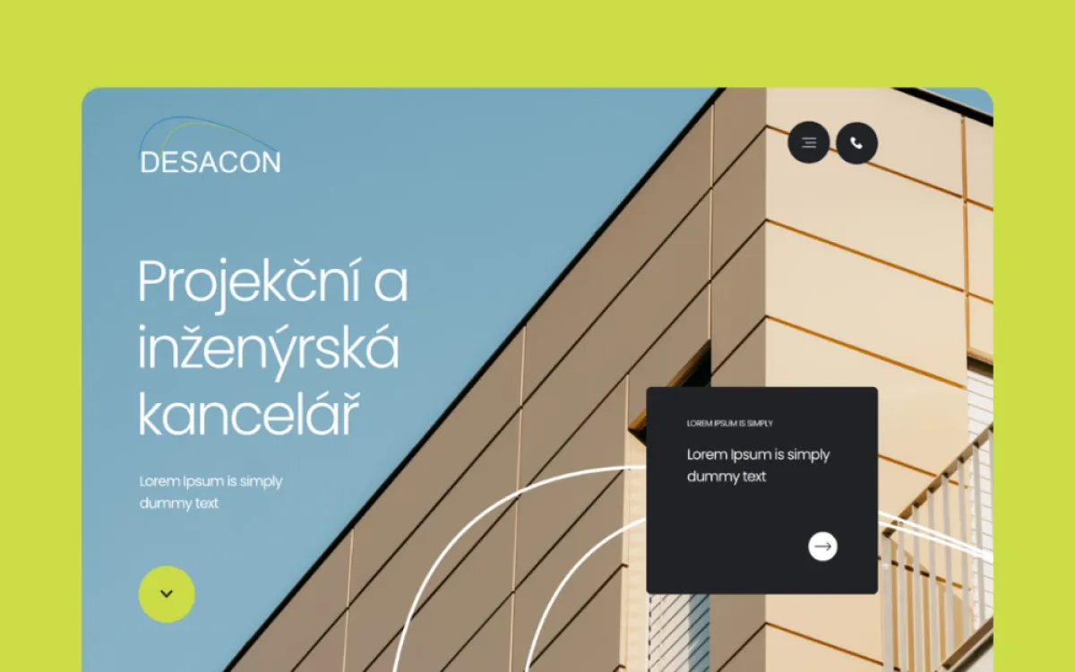 Tvorba web stránok pre DESACON Zlín